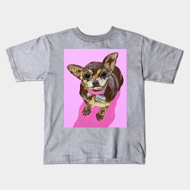 Brownie the Chihuahua Kids T-Shirt by AmandaAAnthony